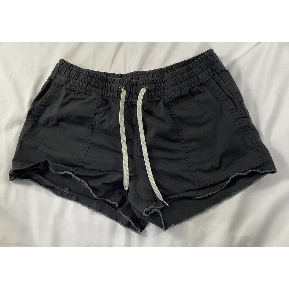 Vuori Women's Shorts Frayed Bottom Size S Gray Ripstop Material Athleisure 154